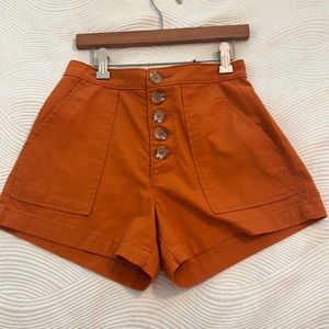 Blank NYC Orange Shorts
